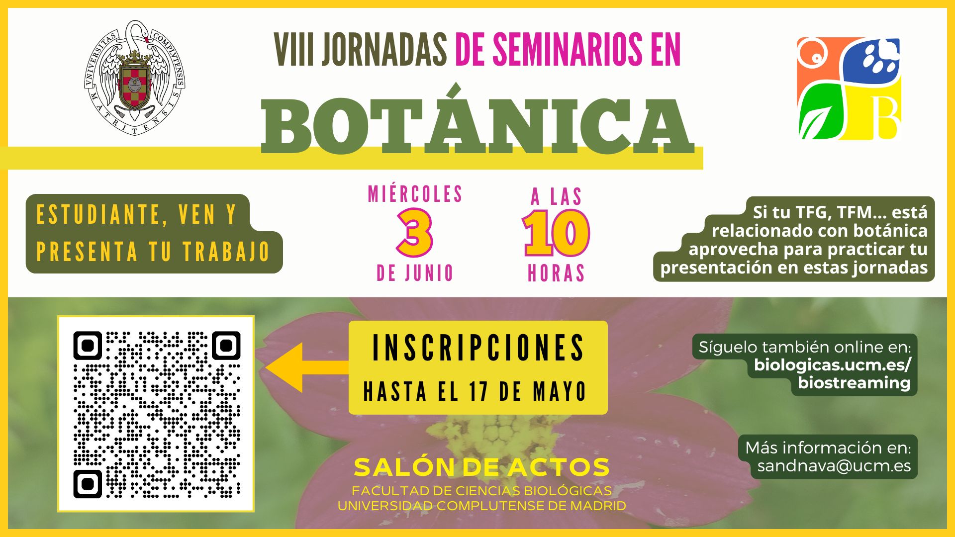VIII Jornadas de Seminarios en Botánica. 3 de Junio